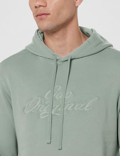 GAP Men's Full Sleeve Hooded Neck Standard Fit Brushed Sweatshirt,Lt. Green,L