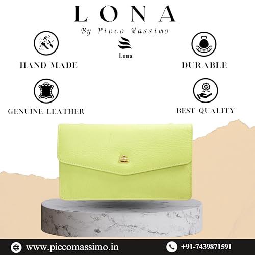 Lona Premium Minimalist Leather Clutch – Envelope Silhouette with Subtle Chain Detailing for Modern Elegance