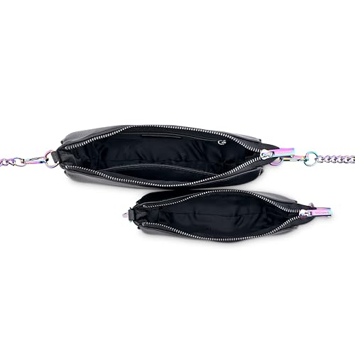 Fastrack Mystique Duo Sling Bag| Party And Evening-Carry Ladies Handbags| Faux-Leather Women's Handbags, Black