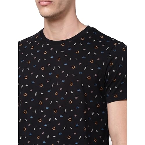 Lee Men's Slim T-Shirt (LMTS002060_Black 2XL)