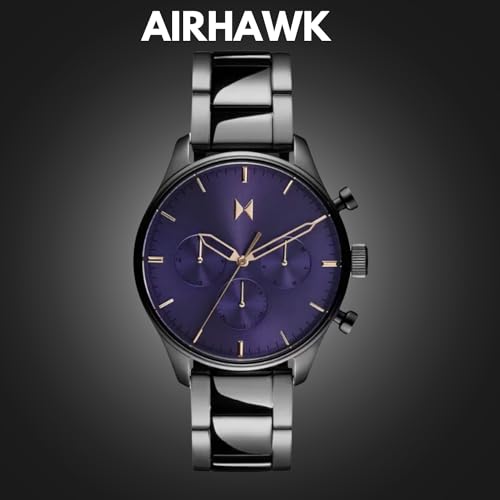 MVMT Mens Analog Purple Dial Stainless Steel Watch-28000337-D, Band Color:Gray