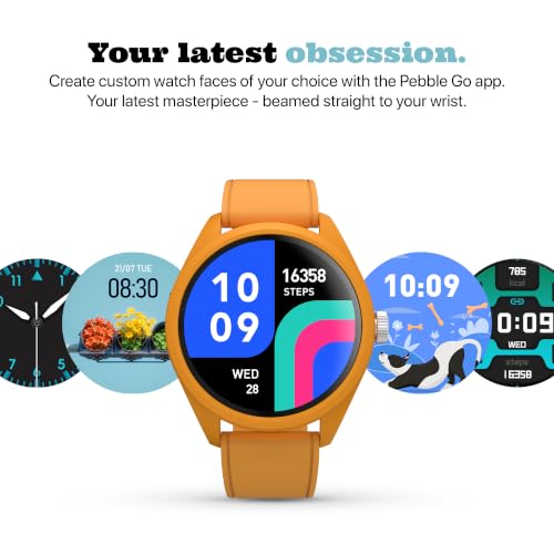 Pebble Pixie 1.32" AMOLED Smartwatch with Bluetooth Calling | Always-On Display, Lightweight, Health & Sleep Tracking, Smart Notifications
