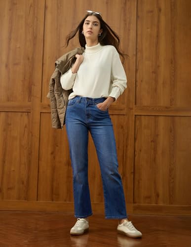 U.S. POLO ASSN. High Rise Straight Fit Jeans (UWAW25JEN447_Blue_26)
