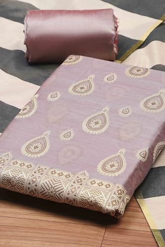 Biba Women Beige Cotton Unstitched Suit Set_FREE SIZE