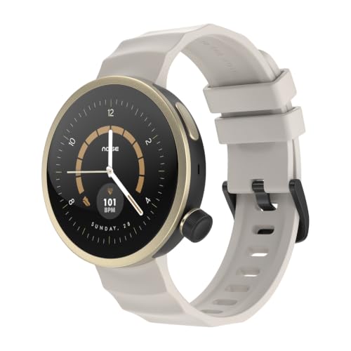 Noise Newly Launched Alt Watch 1 Smart Watch 1.32” AMOLED Display, Built-in GPS, AI Suite, Functional Rotating Crown, 1000NITS Brightness, Upto 14 Days Battery - Chosen Beige