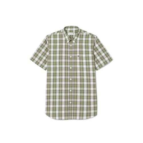 Lacoste Men's Checkered Regular Fit Shirts (CH2509B1Q_Multicolor