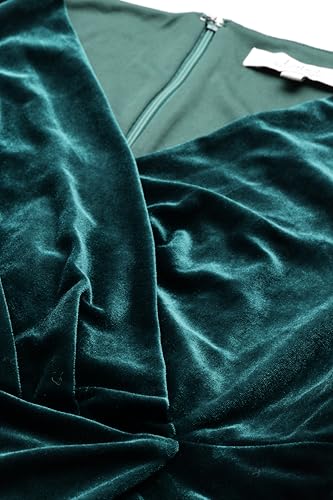 Label RITU KUMAR Green Avery Velvet Wrap Dress