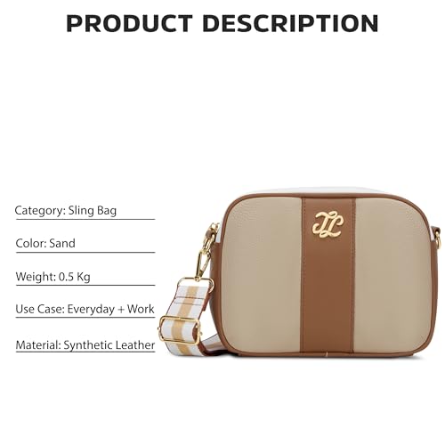 Lavie Signature Women's Tulsa Colourblock Box Crossbody Sling Bag | Ladies Purse Handbag | Gift for Women