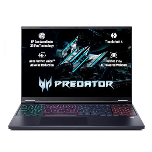 Acer Predator Helios Neo 16, Intel Core i7-14650HX, NVIDIA GeF RTX 5070-12GB DR7, 16GB DDR5/ 1TB SSD, 16"/40.6cm WQXGA IPS, 180Hz/92Whr, Win 11H, Abyss Black, 2.5Kg, PHN16-I31, RGB KB, Gaming Laptop