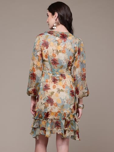 Label RITU KUMAR Powder Blue Trinity Short Dress