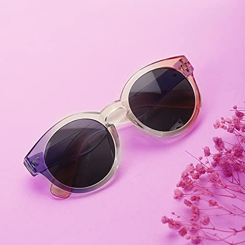 Carlton London Girl's Blue Lens & Purple Round Sunglasses