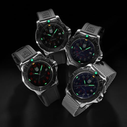 Luminox - G Collection Manta Ray Steel X2.2401 - Mens Watch 45mm - Divers Watch with Silver Case Black Dial Grey Numbers Date Function - 100m Water Resistant - Mens Watches - Swiss Made.