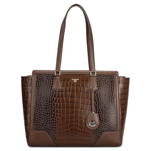Da Milano Leather Tote Bag for Women - Brown (02020OL)