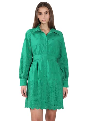 VERO MODA Women's Green Fit and Flare Dress