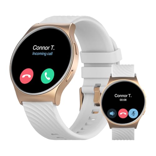Motorola Moto Watch 120 - Premium Bluetooth Smartwatch with AMOLED Display, 10-Day Battery, Heart Rate & SpO2 Tracking, Fitness & Health Monitoring, Compatible with Android and iPhone - Rose Gold