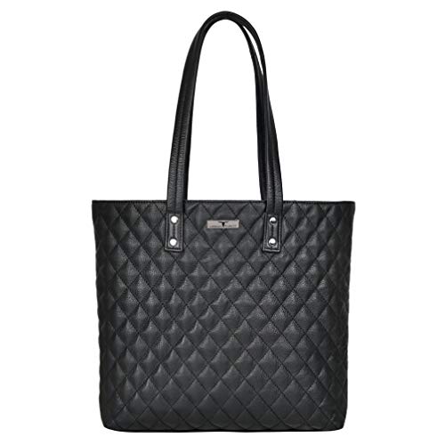 URBAN FOREST Nancy Black Quilted Leather Handbag for Women