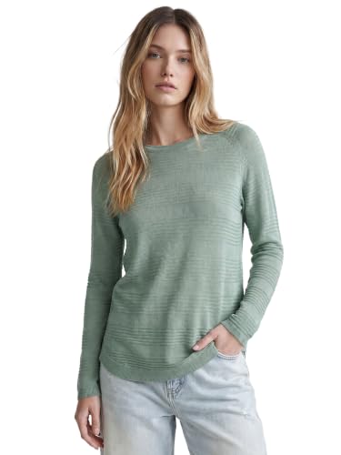 ONLY Women's Striped Regular Fit Green Sweater