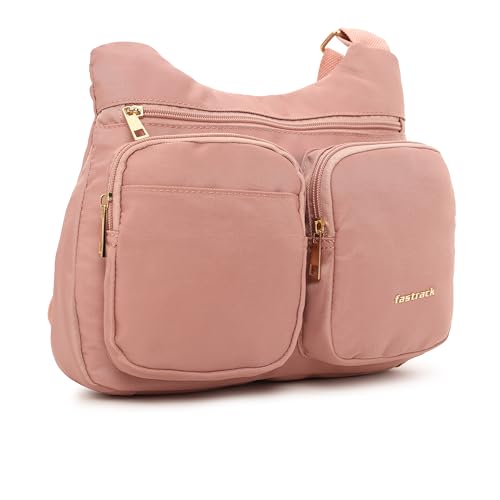 Fastrack PU Solid Sling Bag for Women | Travel Friendly Bag with Broad Adjustable Sling Strap