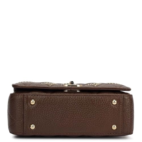Da Milano Leather Shoulder Bag for Women - Brown (00378OL)