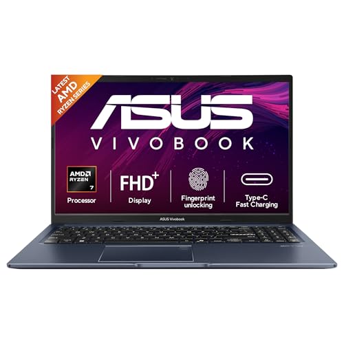 ASUS Vivobook 15 (2026),AMD Ryzen 7 170,Fingerprint Sensor,16GB RAM,512GB SSD,FHD, 15.6",(39.6 cm), Windows 11, M365 Basic(1 Year)* Office 2024,Quiet Blue,1.70 kg, M1502NAQ-BQ120WS,Thin & Light Laptop