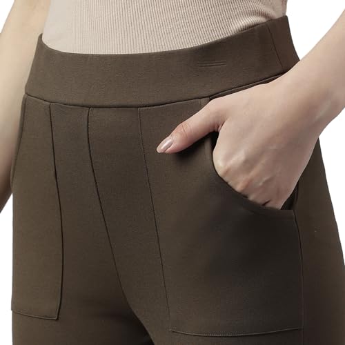 Latin Quarters Women Olive Green Solid High Rise Casual Jegging_M
