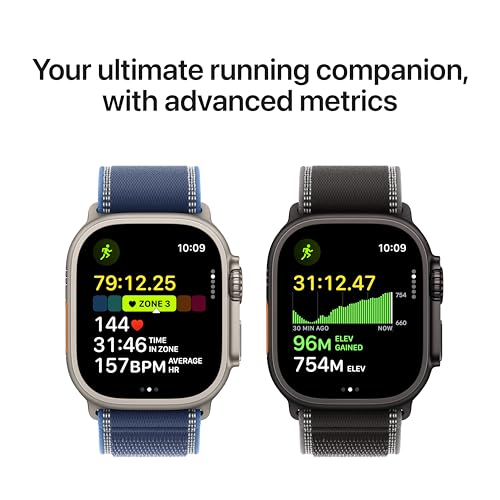 Apple Watch Ultra 3 GPS + Cellular 49mm Natural Titanium Case with Light Blue Alpine Loop - Medium