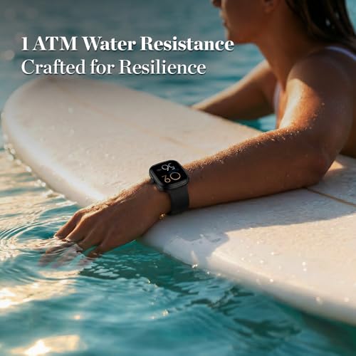Fastrack Ryz Smart Watch for Women, 1.72” Super Ultra VU Display, Dynamic 60Hz Refresh Rate, AI Voice, Functional Crown, 1ATM, BT Calling, HRM, SpO2 & Multiple Menu Styles, 24/7 Health Suite - Black