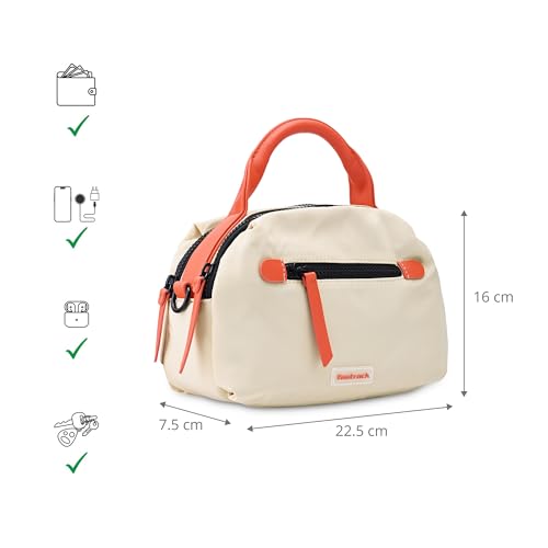 Fastrack Sling Bag for Men & Women | Medium Nylon Sling with Colorblock Design, Zipper Closure, Webbing Strap & Detachable Sling | 2 Compartments with Internal Utility Pockets for Everyday Use