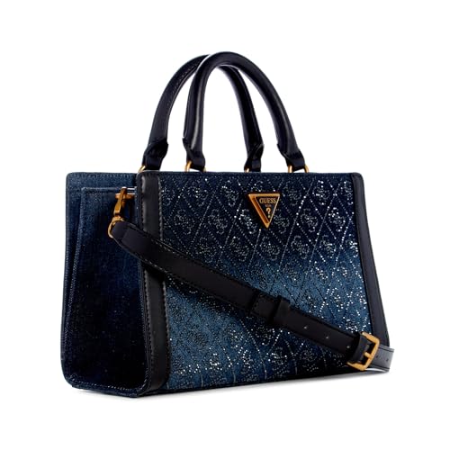 GUESS Women's Blue Embellished Satchel Bag| Ladies Purse Handbags | Gift For Ladies