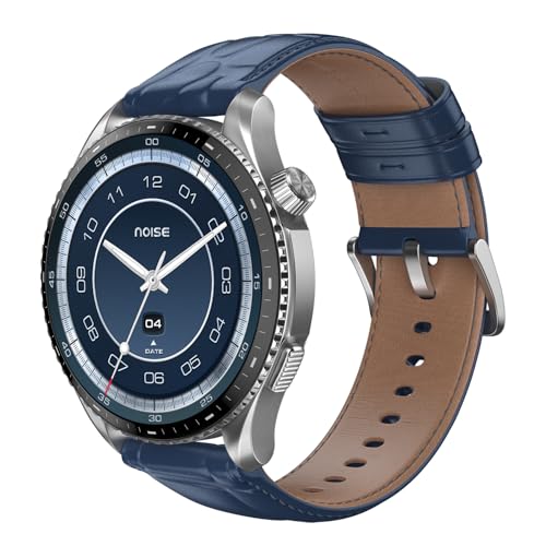 Noise Newly Launched Halo 3 Smart Watch with 1.43” AMOLED Display, 1000 NITS Brightness, Premium Metal Design, Powered by AI Pro, AI Transcription, Morning Briefs, 7-Day Battery (Vintage Blue)