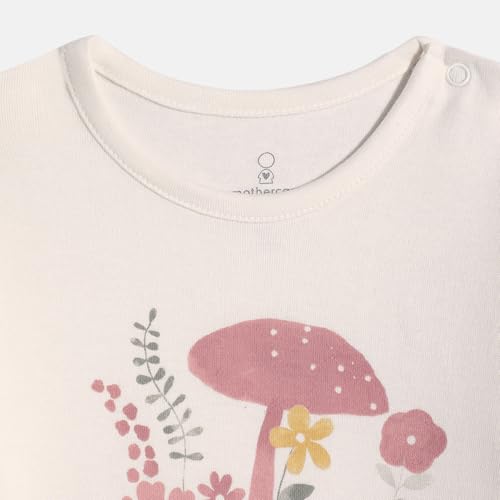 Mothercare Girls Autumn Charm Printed Full Sleeve All-In-One | Soft Baby Romper Sleepsuit for Infants & Toddlers, Light Pink