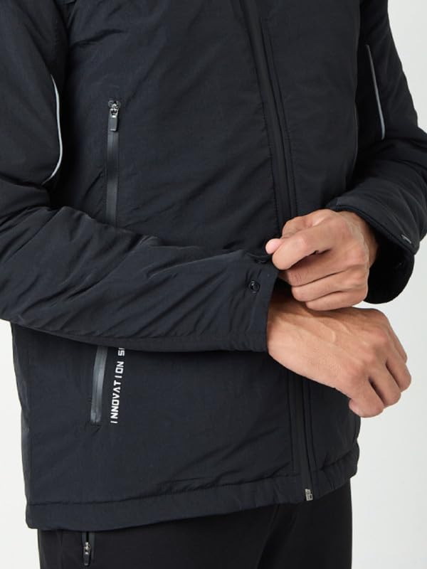 Wildcraft Men Nylon Quilted Jacket (Black, M)