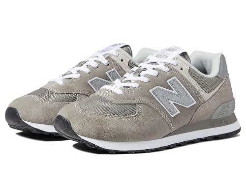 New Balance Women's 574 Core Sneaker, Grey/White, 8 Wide
