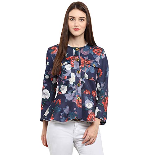 Zima Leto Women's Blazer (7022_Navy Blue_Small)