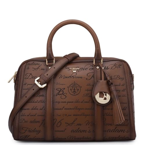 Da Milano Leather Satchel for Women - Brown