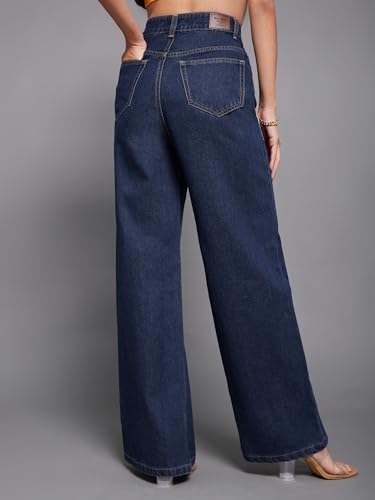 Miss Chase Women's Skinny Fit High Rise Regular Length Stretchable Denim Jeans (MCSS18DEN02-19-494-36, Ink Blue, 36)