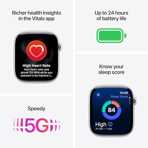 Apple Watch Series 11 GPS + Cellular 46mm Gold Titanium Case with Gold Milanese Loop - S/M