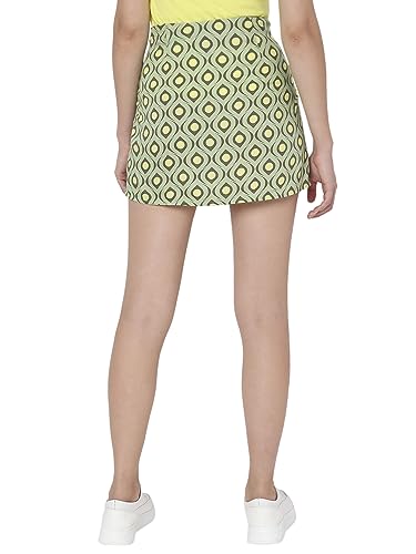VERO MODA Women's Mini Green Skirt_Small