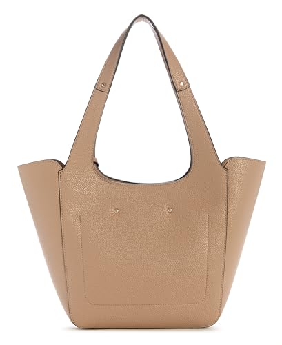 GUESS Beige Textured Helina Tote Bag