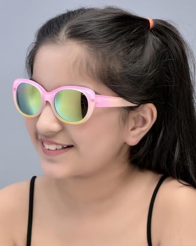 Carlton London Kids Girls UV Protected Mirror Sunglass