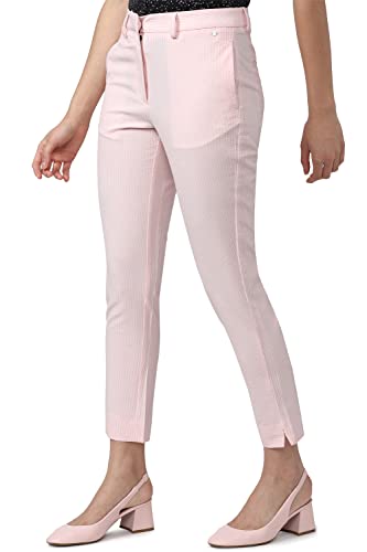 Women Pink Solid Casual Slim Fit Trousers