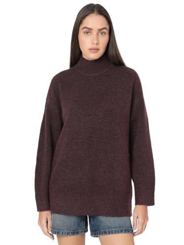 VERO MODA Womens Relaxed Fit Purple Sweater