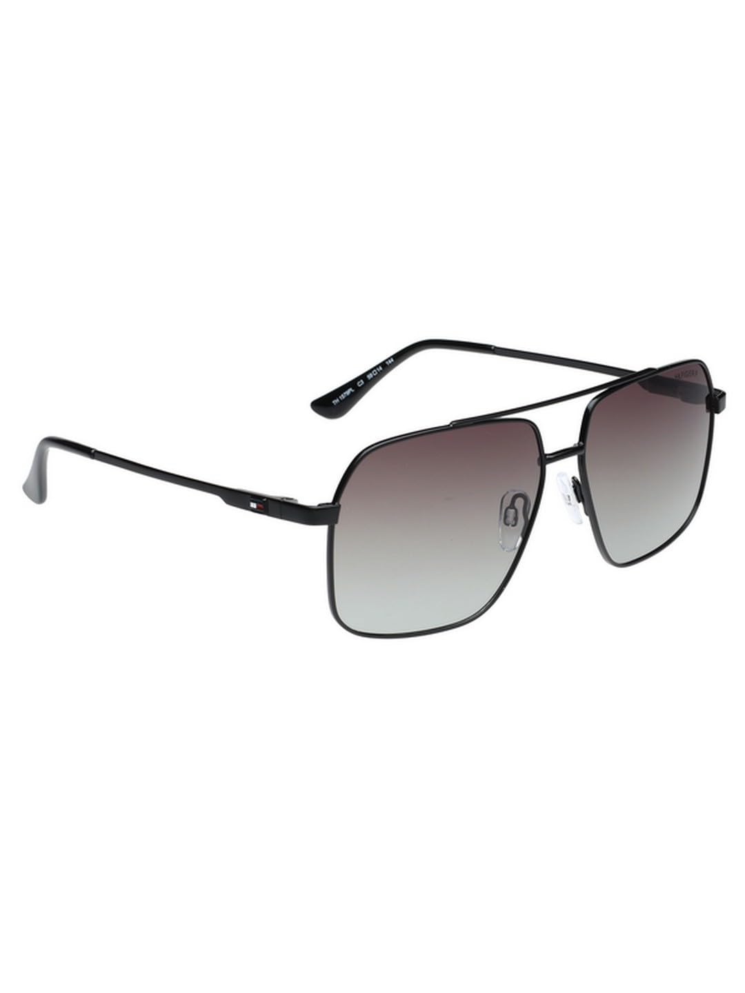 Tommy Hilfiger Sunglasses | Brown Lens | Black Frame | Full Rim Navigator Shape Branded Latest and Stylish Polarized Eyewear | 100% UV Protection | Men Sunglasses| Size Medium | TH 1579PL N C3