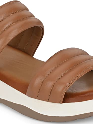 Delize Comfort Leather - Tan women leather sandals-39