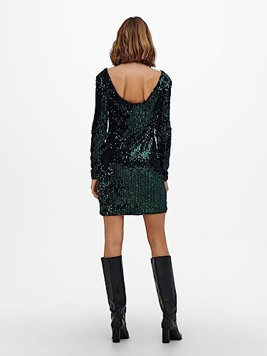 Only Women's Polyester Blend Shift Above The Knee Dress (15244997- Black_S)