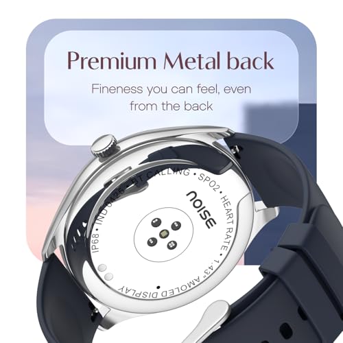 Noise Twist 2 Smart Watch with 1.43” AMOLED Screen, AI Search & Voice Assistant, Bluetooth Calling, Stainless Steel Back, 7-Day Battery, 100+ Watch Faces, Health Suite, IP68 (Cloud Grey)