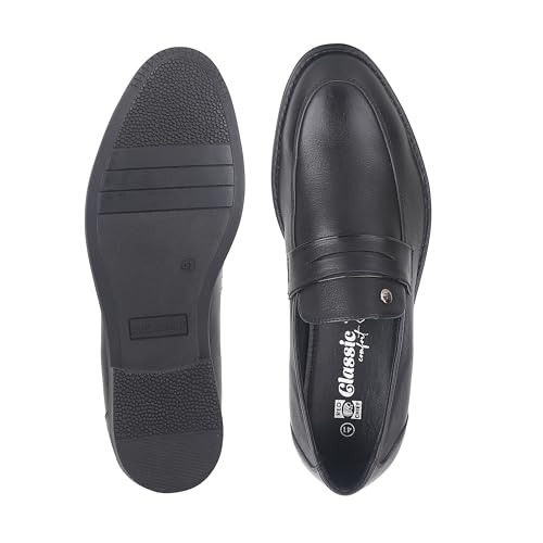Red Chief Low Ankle Formal Slip On Shoes for Men | Black UK08
