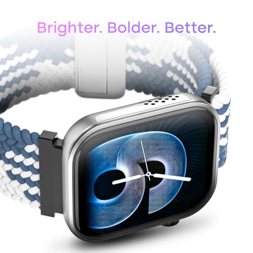 Noise Pro 6 Smart Watch:Intelligent AI, Endless AI Watch Faces, AI Companion, 1.85" AMOLED, EN2 Processor, Nebula UI 2.0, Emergency SOS, Compatible with iOS & Android (Arctic Weave), Multicolor