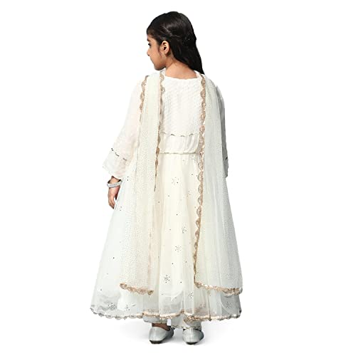 BIBA Girls Ethnic Yellow Cotton Kurta Set (Size_5)