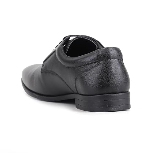 Red Chief Low Ankle Formal Derby Shoes for Men | Black UK06
